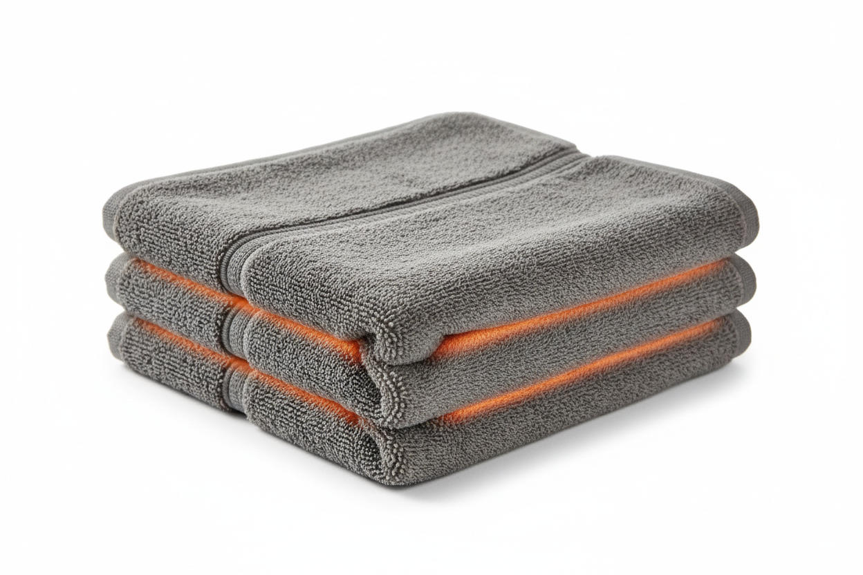 quick heating grey towel
