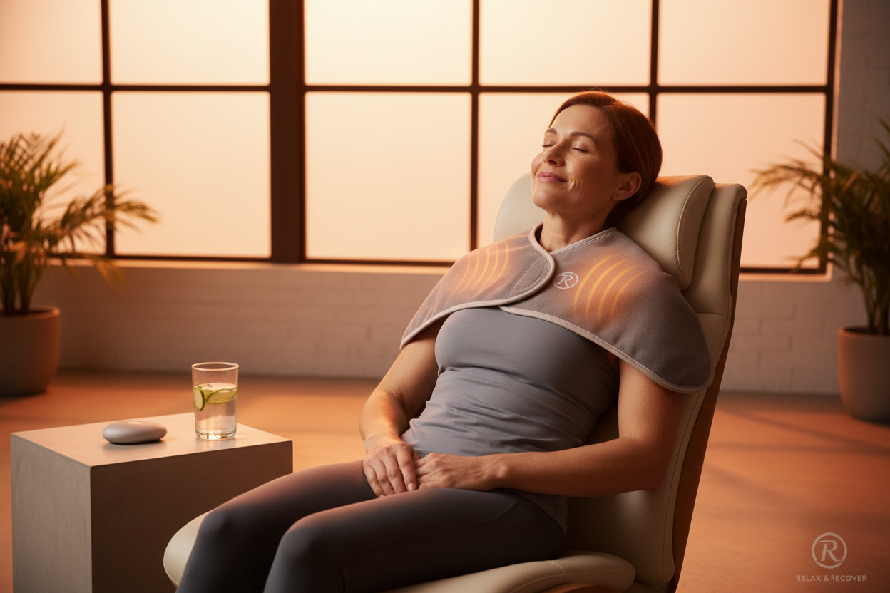 woman getting muscle relief